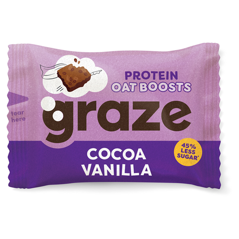 Graze Cocoa Vanilla Oat Boost, 4 x 30g