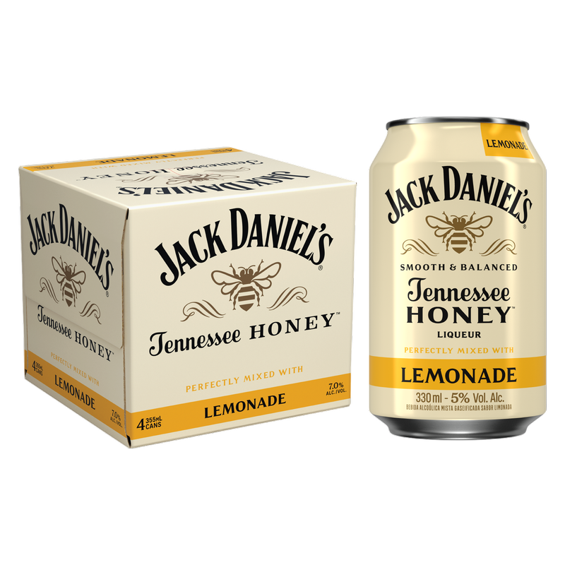 Jack Daniel's Tennessee Honey Lemonade 4pk 12oz