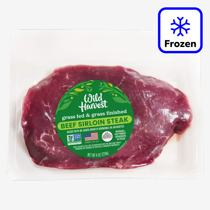 Wild Harvest Frozen Grass Fed Sirloin - 8oz