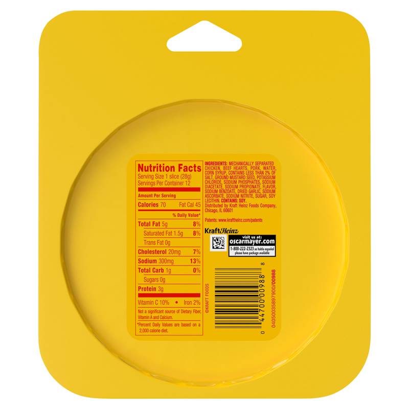 Oscar Mayer Cotto Salami Made with Chicken And Beef, Pork Added Sliced Lunch Meat, 12 oz. Pack
