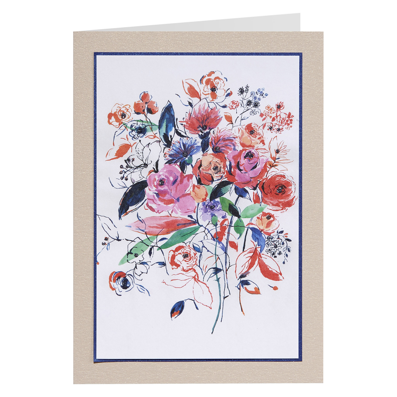 NIQUEA.D "Fine Art Floral" Blank Greeting Card 5x7 inches