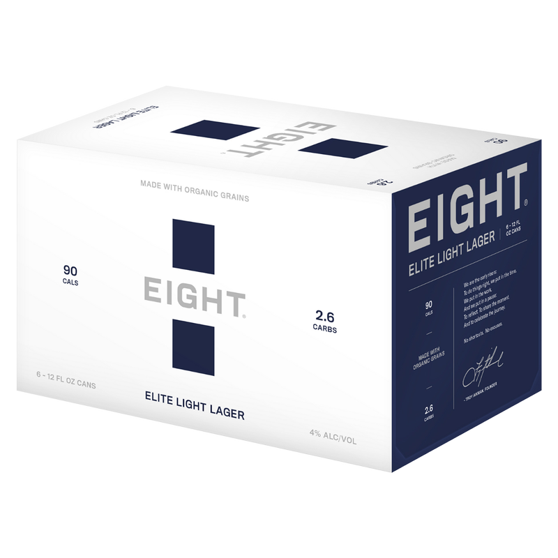 EIGHT Elite Light Lager 6pk 12oz Can 4.0% ABV