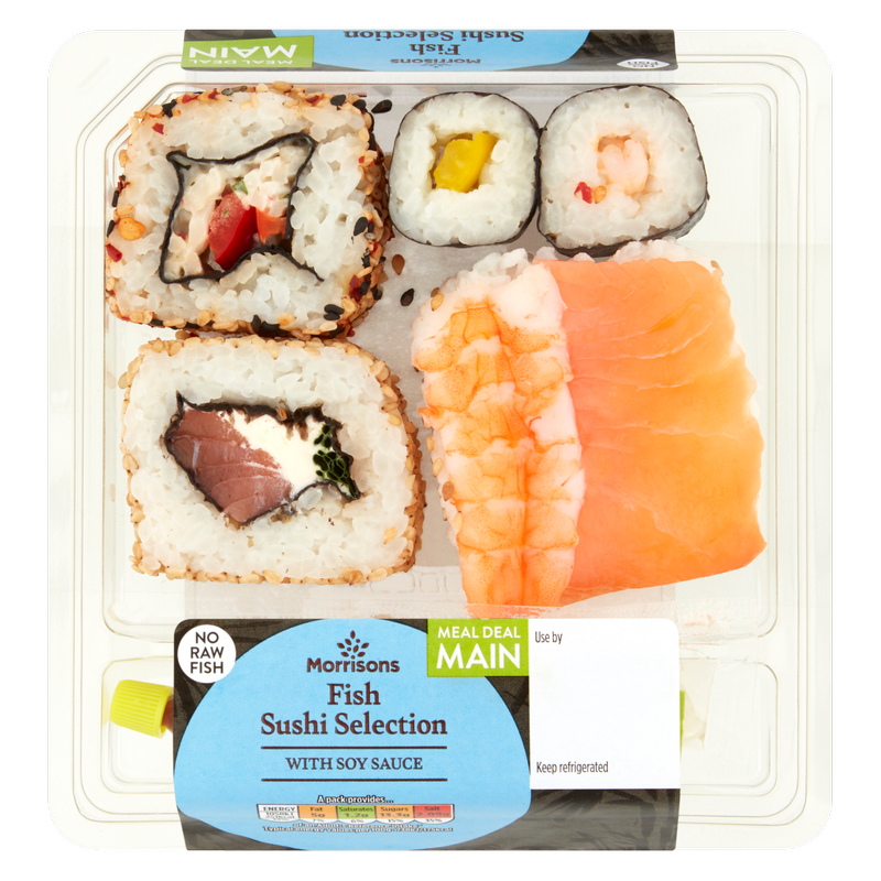 Morrisons Fish Sushi Selection with Soy Sauce, 1pcs