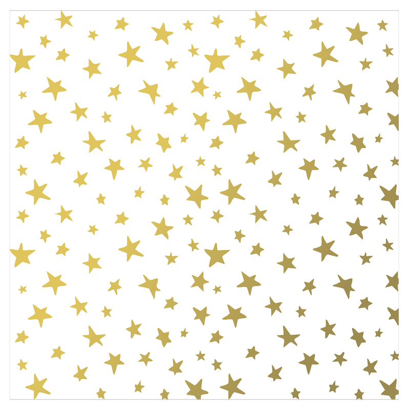 The Gift Wrap Company Golden Stars 5' Gift Wrap
