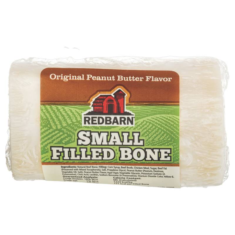 Redbarn Peanut Butter Filled Bone Dog Treat 3in