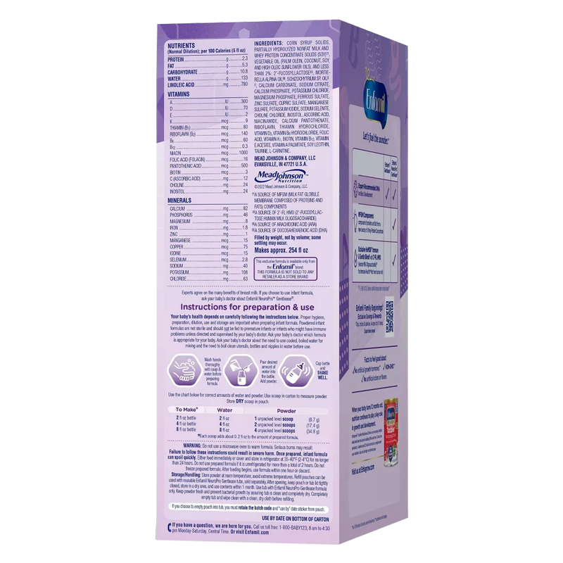 Enfamil NeuroPro Gentlease Infant Formula Powder Refill Box 35.2oz