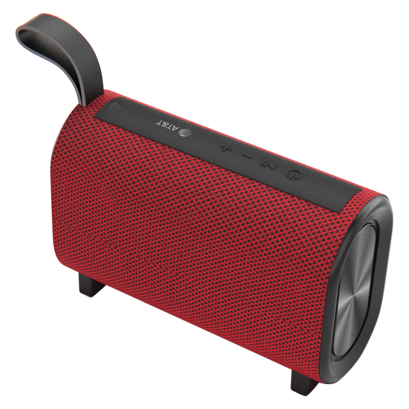 AT&T S30-BLK Red Portable Bluetooth Wireless Speaker