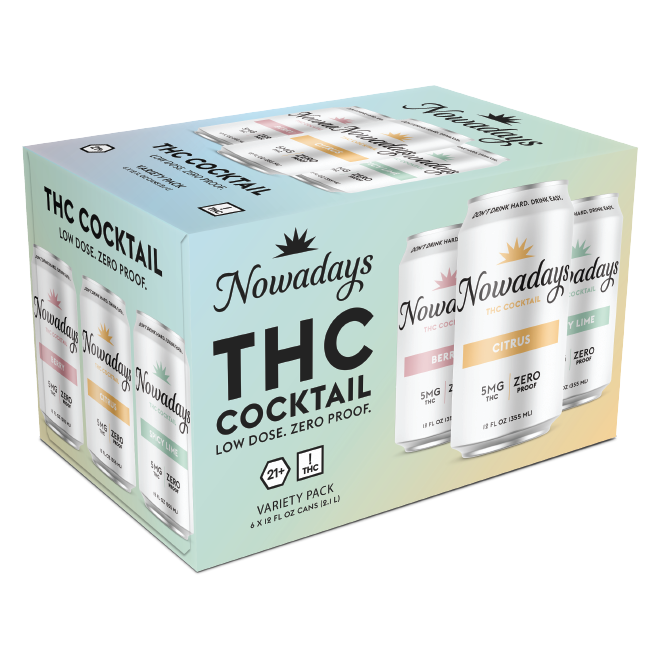Nowadays Variety Pack 5MG THC Drink 6pk 12oz Cans