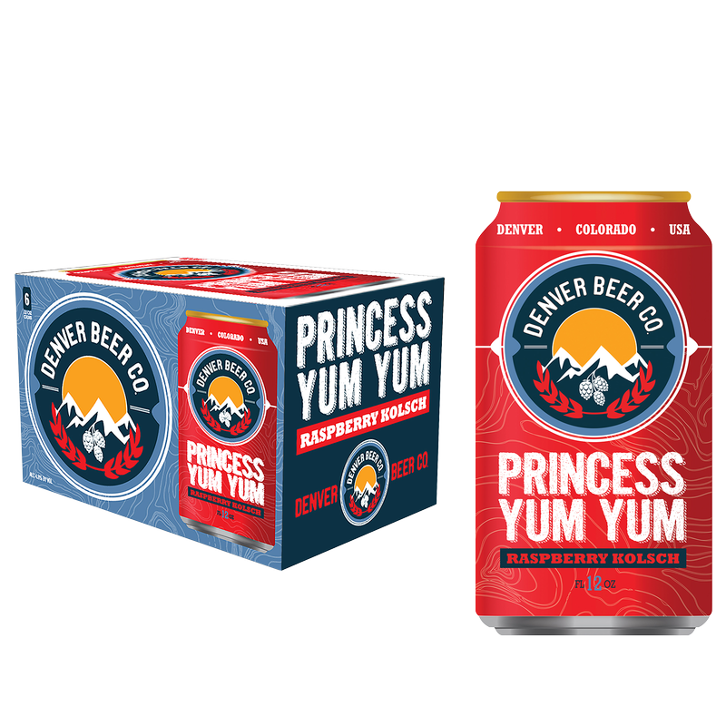 Denver Beer Co Princess Yum Yum Raspberry Kolsch 6pk 12oz Can 4.8% ABV