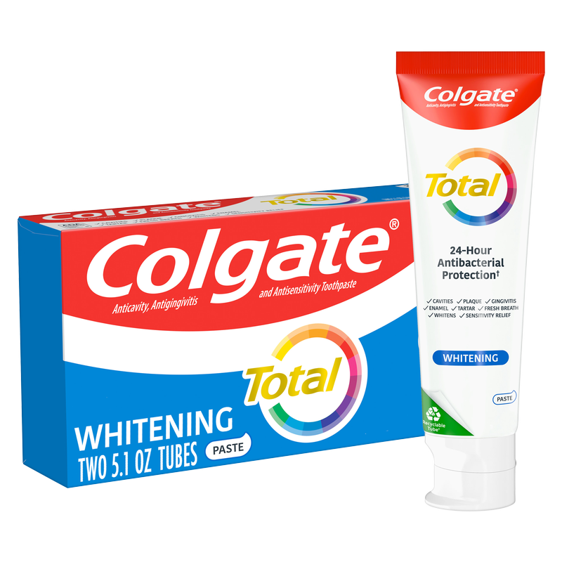 Colgate Total Whitening Mint Toothpaste 5.1oz 2ct
