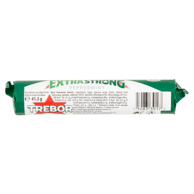 Trebor Extra Strong Peppermint Mints, 41.3g