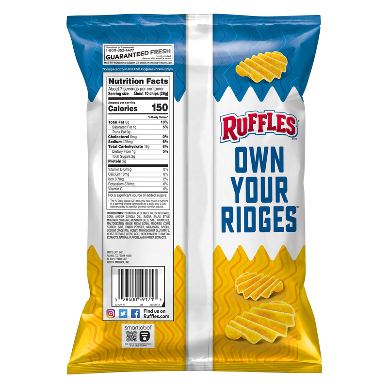 Ruffles Double Crunch Honey Mustard 7.25oz