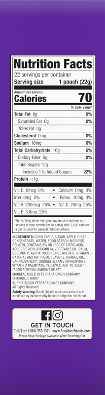 Funables Fruit Flavored Snacks, Looney Tunes, 22 ct