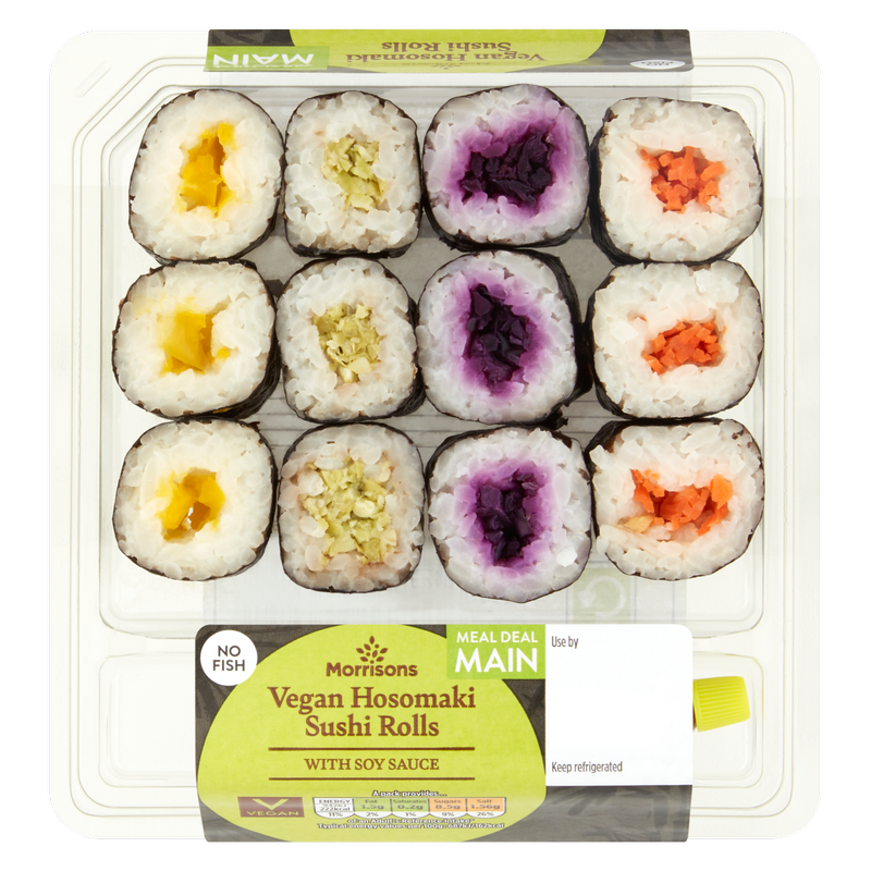 Morrisons Vegan Hosomaki Sushi Rolls, 12pcs
