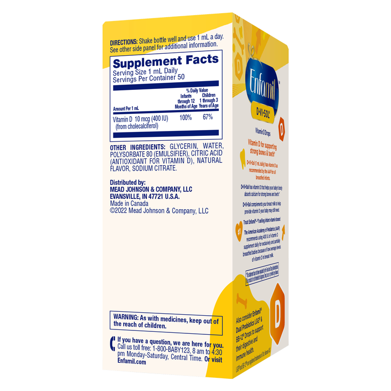 Enfamil D-Visol Infant Vitamin D Dietary Supplement Liquid Drops 1.69oz