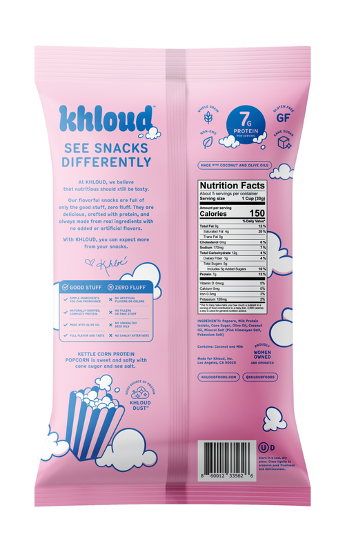Khloud Palomitas de maíz proteicas – Kettle Corn dulce y salado, 5 oz