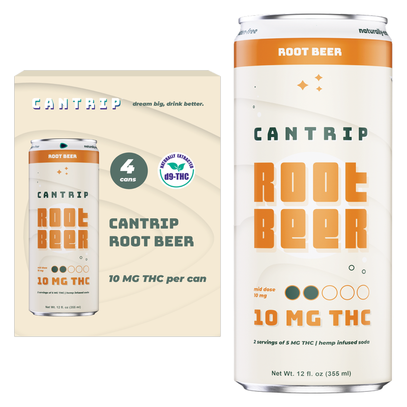 Cantrip Rootbeer 10mg THC Soda 4pk 12oz Can
