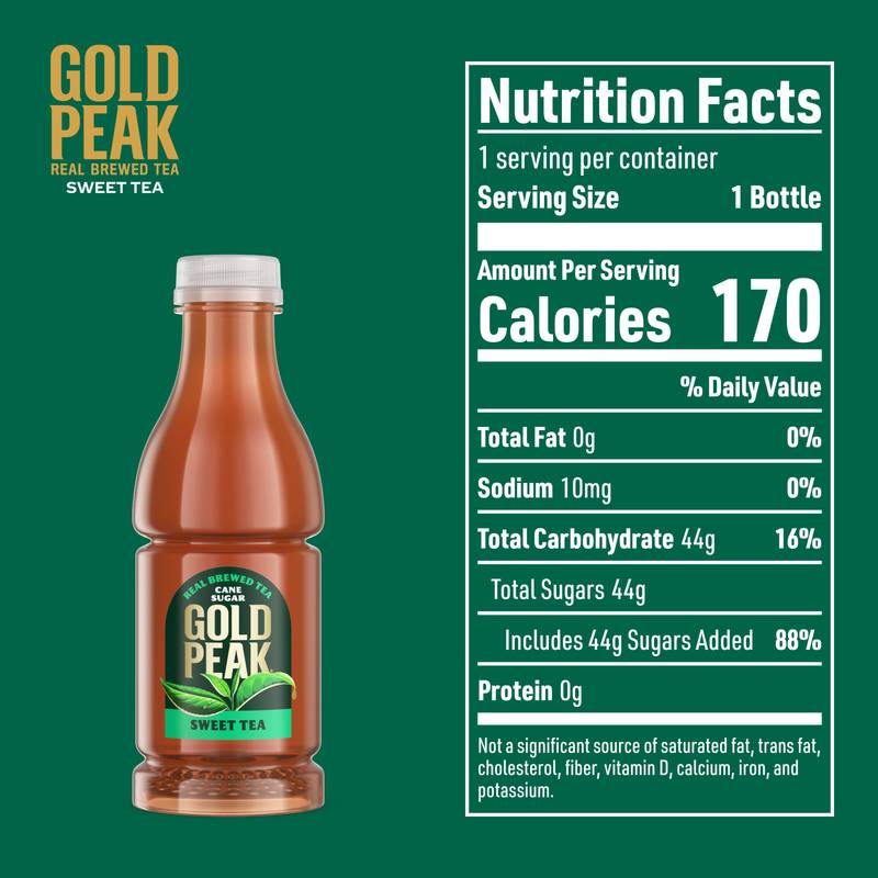 Gold Peak Sweetened Black Tea Bottle, 16.9 fl oz