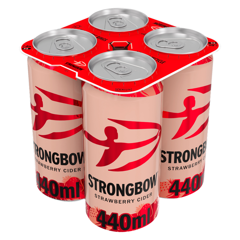 Strongbow Strawberry Cider, 4 x 440ml