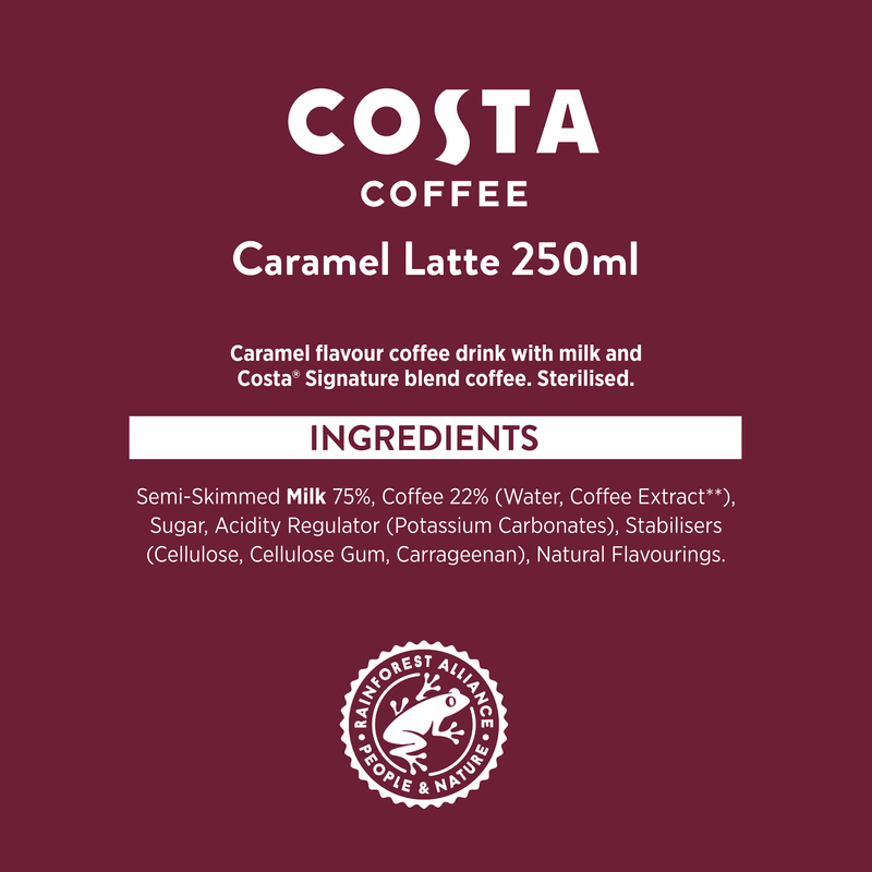 Costa Coffee Caramel Latte, 250ml