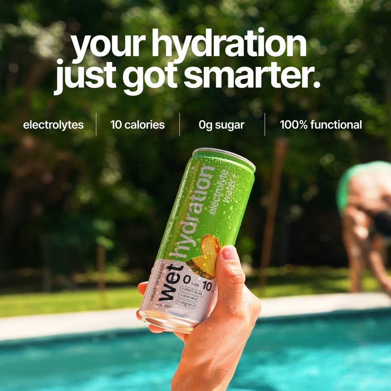 Wet Hydration Peach Pineapple Water 12oz Can
