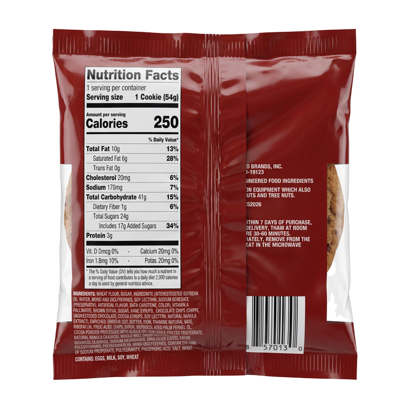 Crave Shoppe Big Chocolate Chip Cookie  2.25oz