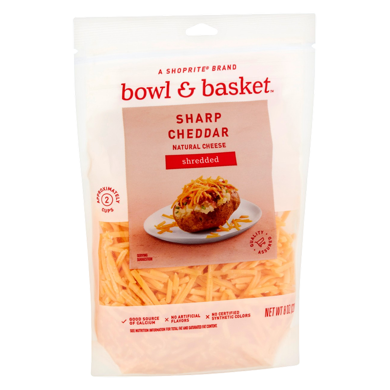 Bowl & Basket Shredded Sharp Cheddar Cheese - 8oz