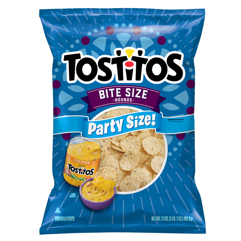 Tostitos Bite Size Rounds Tortilla Chips Party Size 17oz