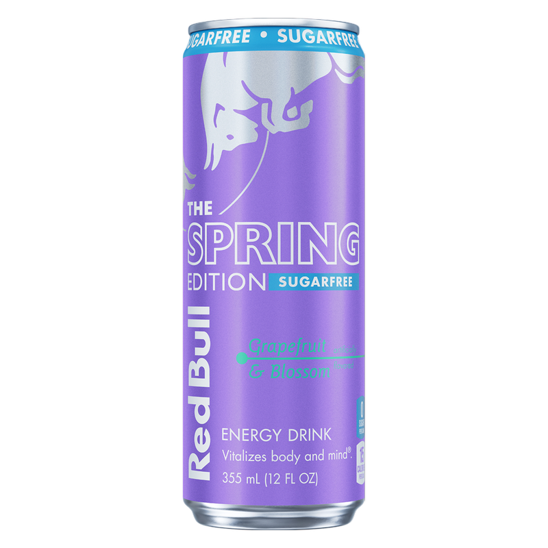 Red Bull Sugar Free The Spring Edition Grapefruit & Blossom Energy Drink 12oz Can