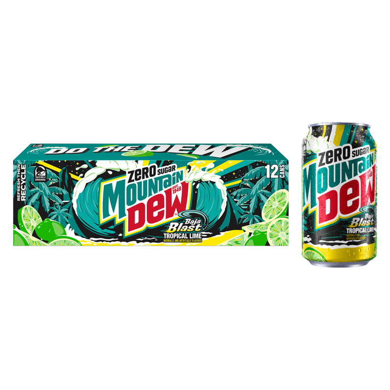 Mountain Dew Zero Sugar Baja Blast 12pk 12oz Can