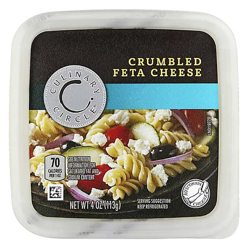Culinary Circle Crumbled Feta Cheese - 4oz