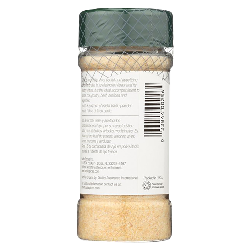 Badia Organic Garlic Powder 3oz