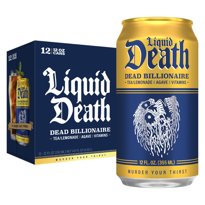 Liquid Death Dead Billionaire Iced Tea 12pk 12oz Can