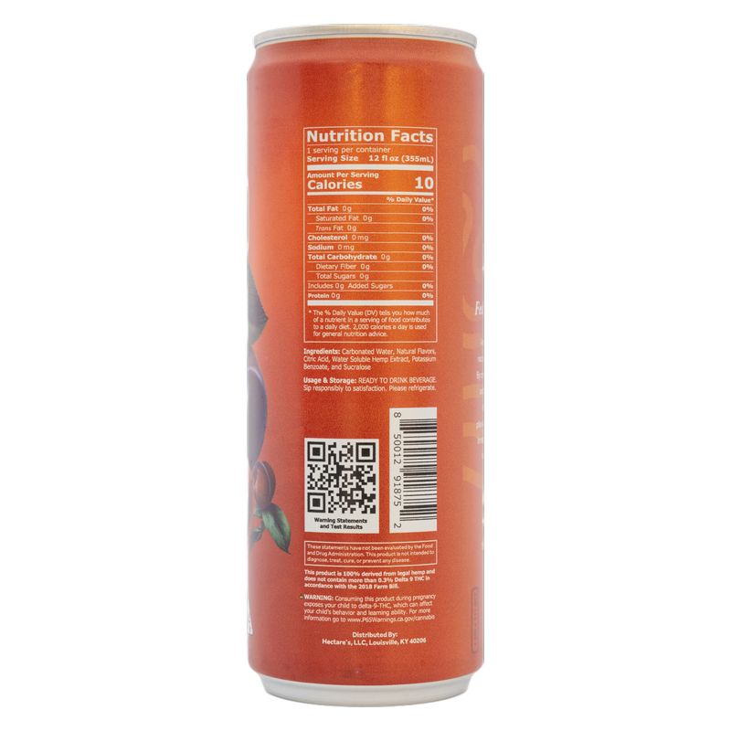 Hectare's THC 5mg Stone Fruit Craft Soda 4pk 12oz Can
