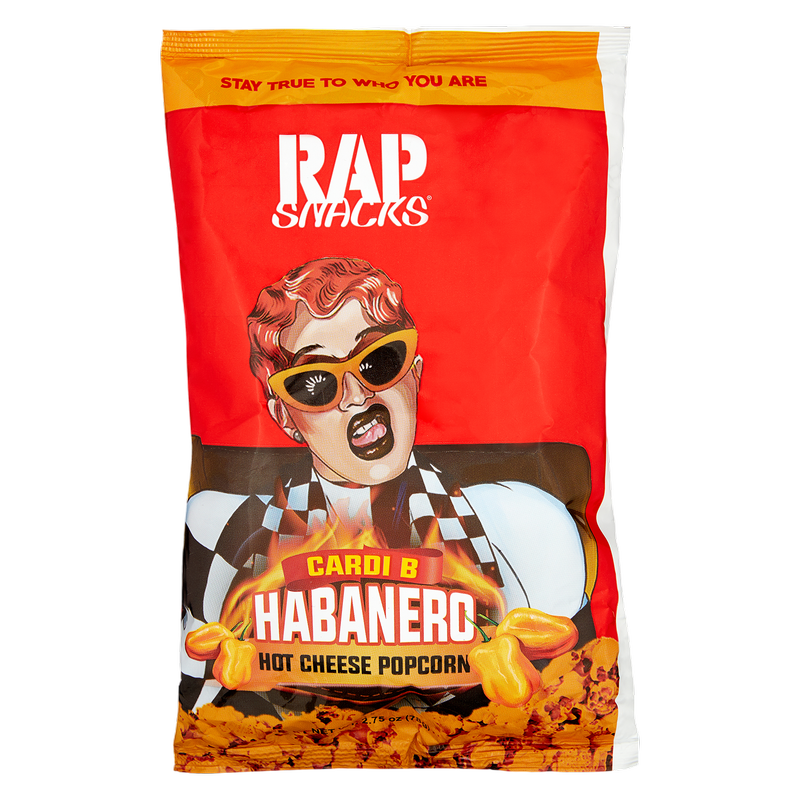 Rap Snacks Cardi B Habanero Hot Cheese Popcorn 2.75oz