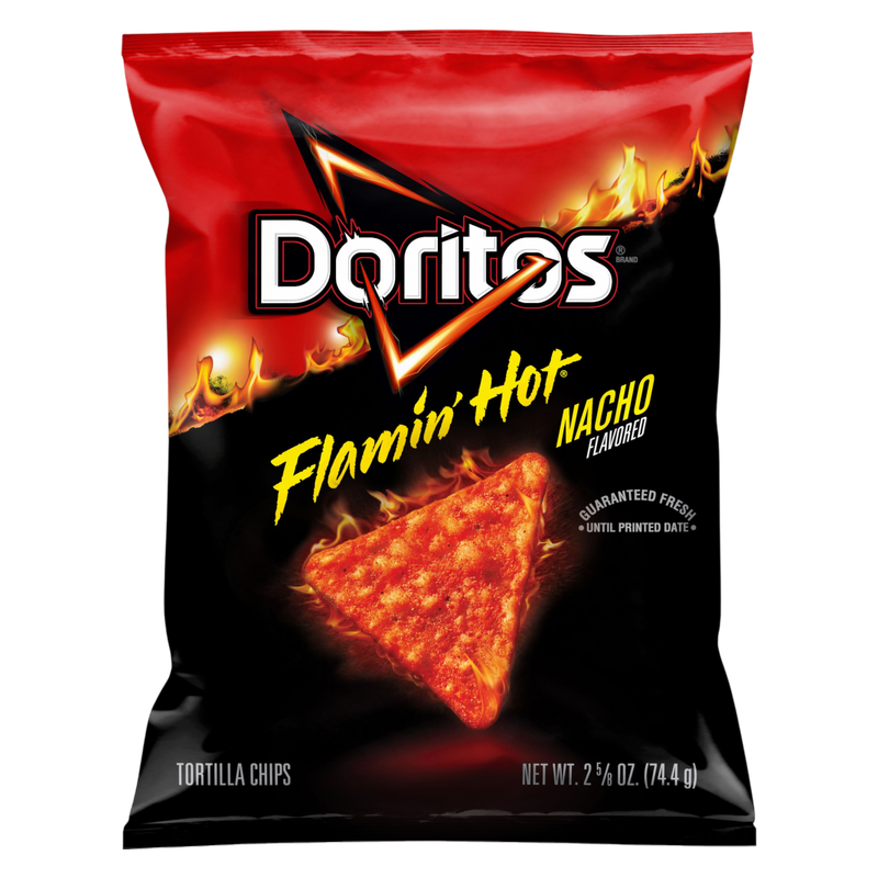 Doritos Flavored Tortilla Chips Flamin Hot Nacho 2.625oz