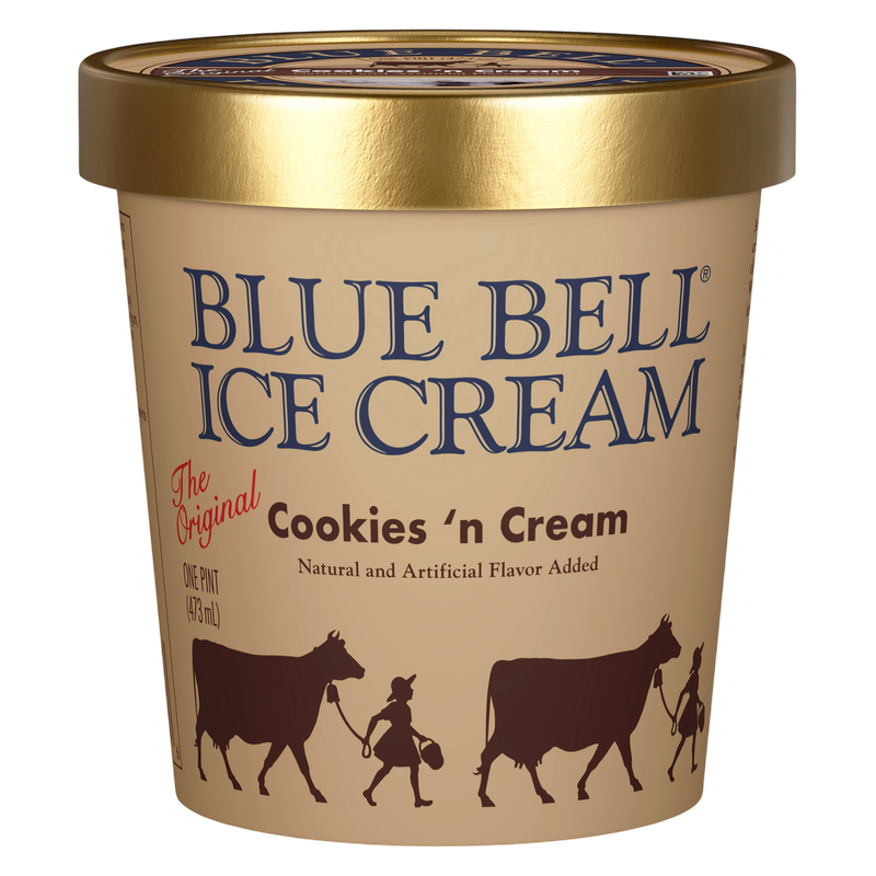 Blue Bell Cookies n' Creme Ice Cream Pint