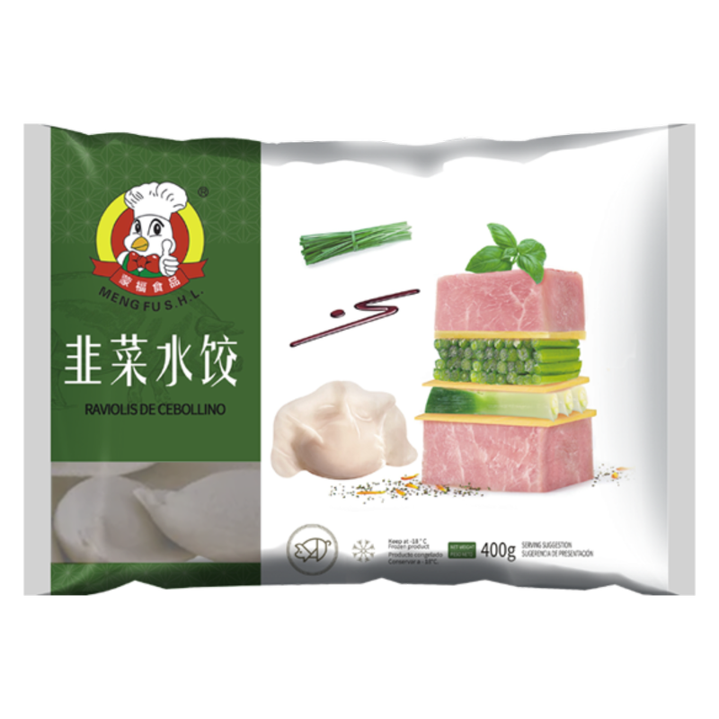 Mengfu Pork & Chives Dumplings, 400g