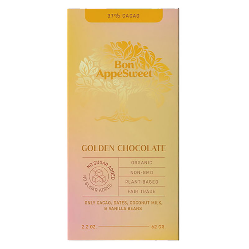 Bon AppeSweet 37% Cacao Golden Chocolate Bar 2.2oz