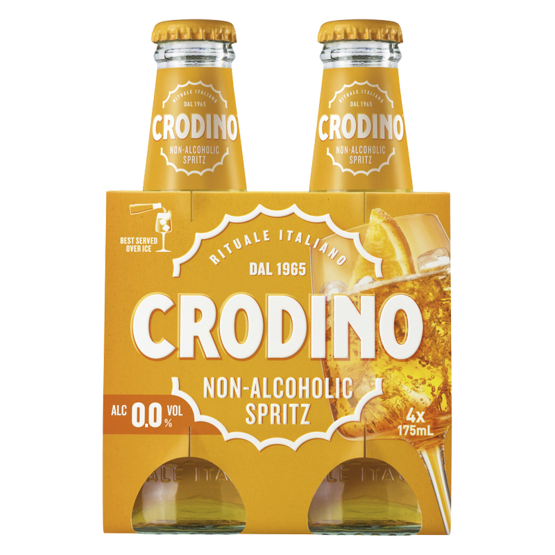 Crodino Non Alcoholic Spritz, 4 x 175ml