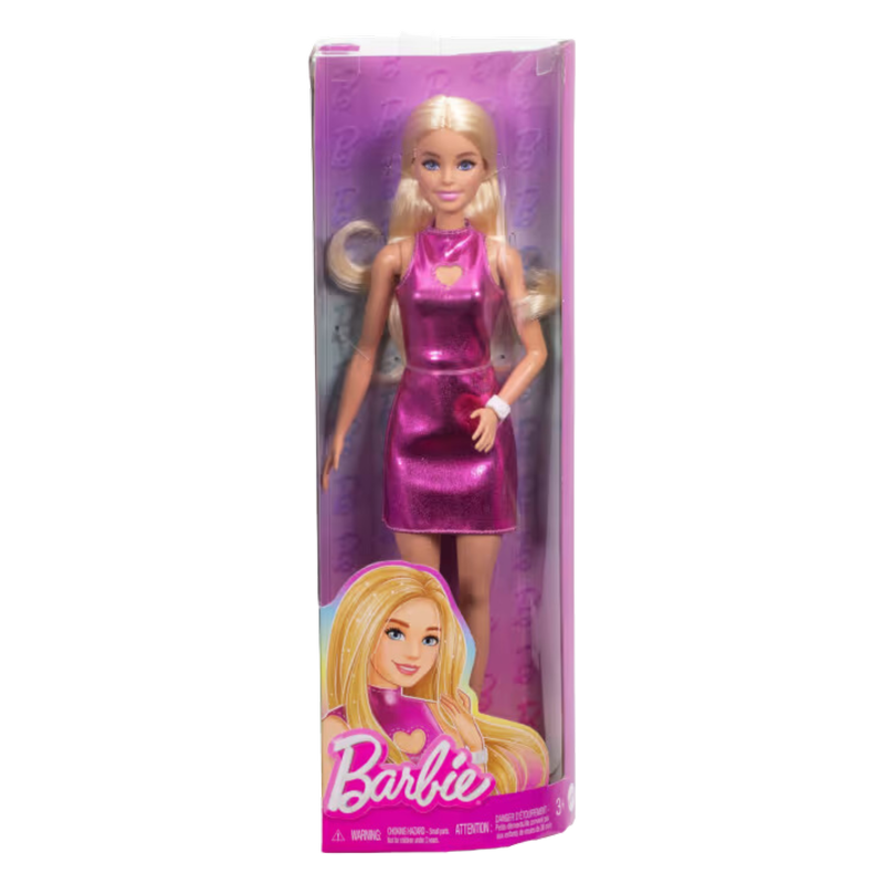 Barbie Fashionista Metallic Pink Minidress, 1pcs