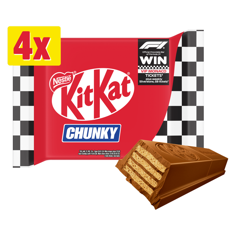Kit Kat Chunky Milk Chocolate, 4 x 40g