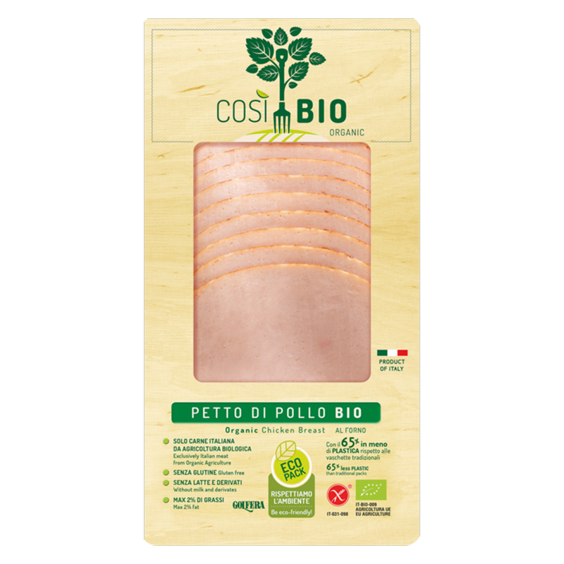 Golfera Cosi Bio Organic Sliced Chicken, 80g