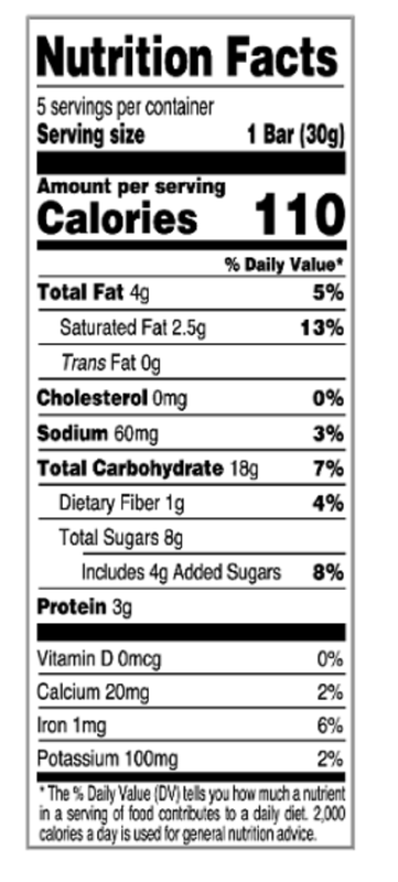 Little Spoon Chocolate Chip Oat Bake 5 bar Box