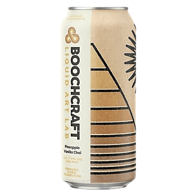 Boochcraft Kombucha Liquid Art Srs - Pineapple Vanilla Chai Single 16oz Can