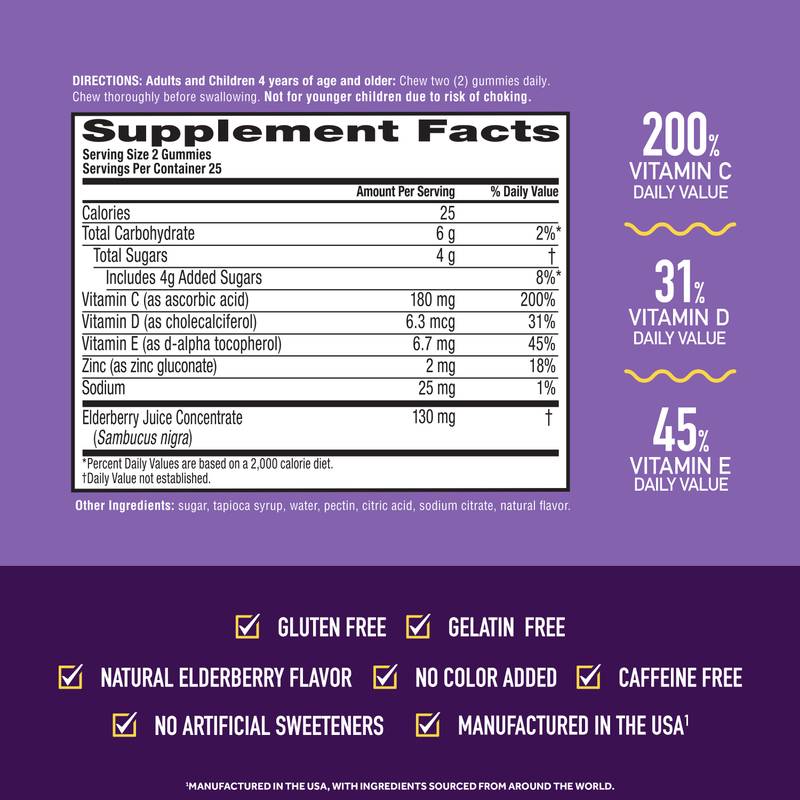 AIRBORNE® Gummies - Elderberry 24/36 ct.