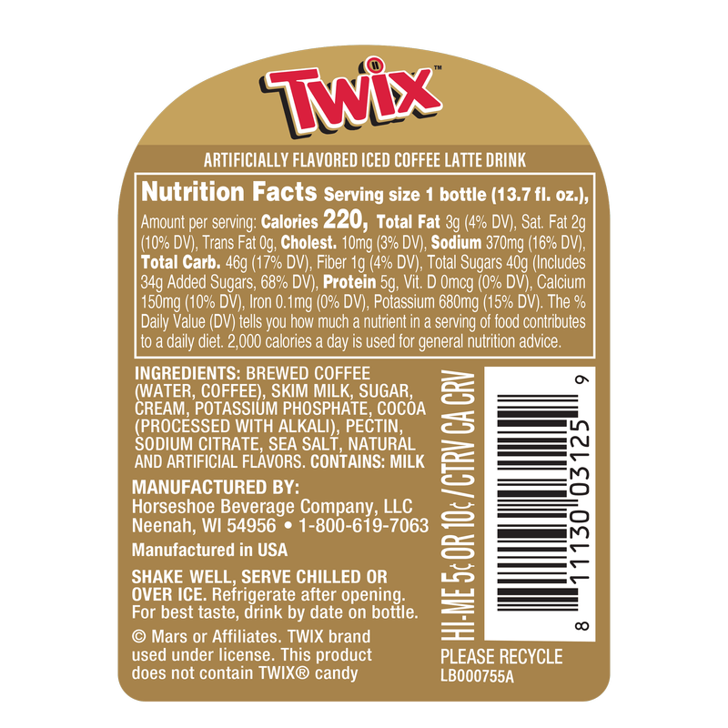 Victor Allen Twix Iced Coffee 13.7oz Btl