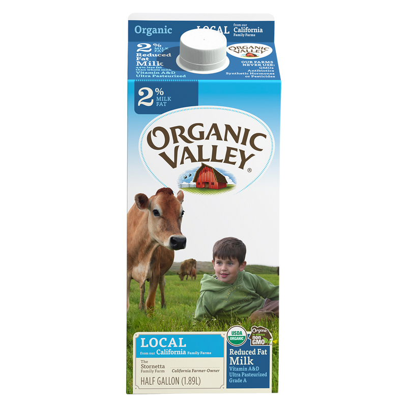 Organic Valley 2% Reduced Fat Milk 1/2 Gallon CA