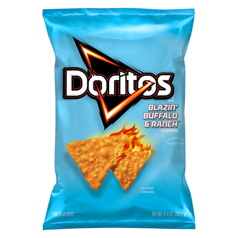 Doritos Tortilla Chips Blazin’ Buffalo & Ranch Flavored 9.25oz