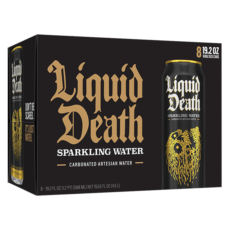 Liquid Death Sparkling Water 8pk 19.2oz Can